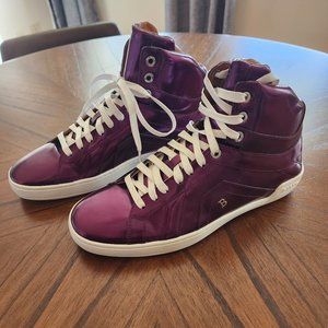 Bally Metallic purple men's high tops size 8